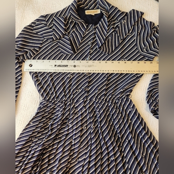 Striped Navy ERGE Dress Size 12 - Picture 12 of 15